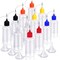12 PCS Precision Tip Applicator Bottles - 30ml Needle Tip Squeeze Glue Bottles for Paint and Quilling Crafts, 6 Colors with 5 Mini Funnels